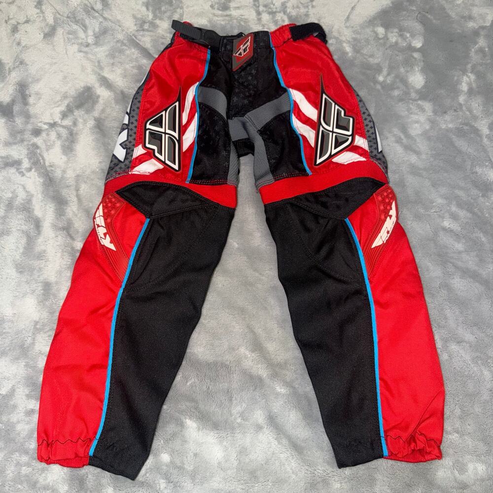 Fly Racing F-16 Youth Motocross Pants Size 24 Red Black Blue
